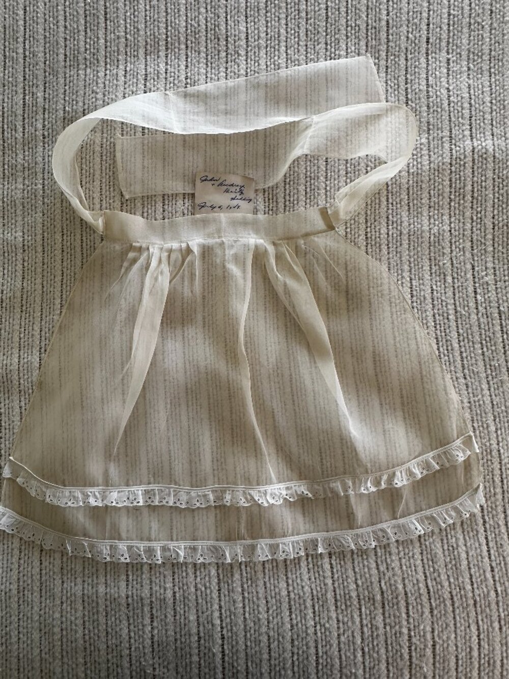 Vintage Hostess Apron in White